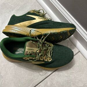 Brooks Emerald and Gold Athletic Shoes